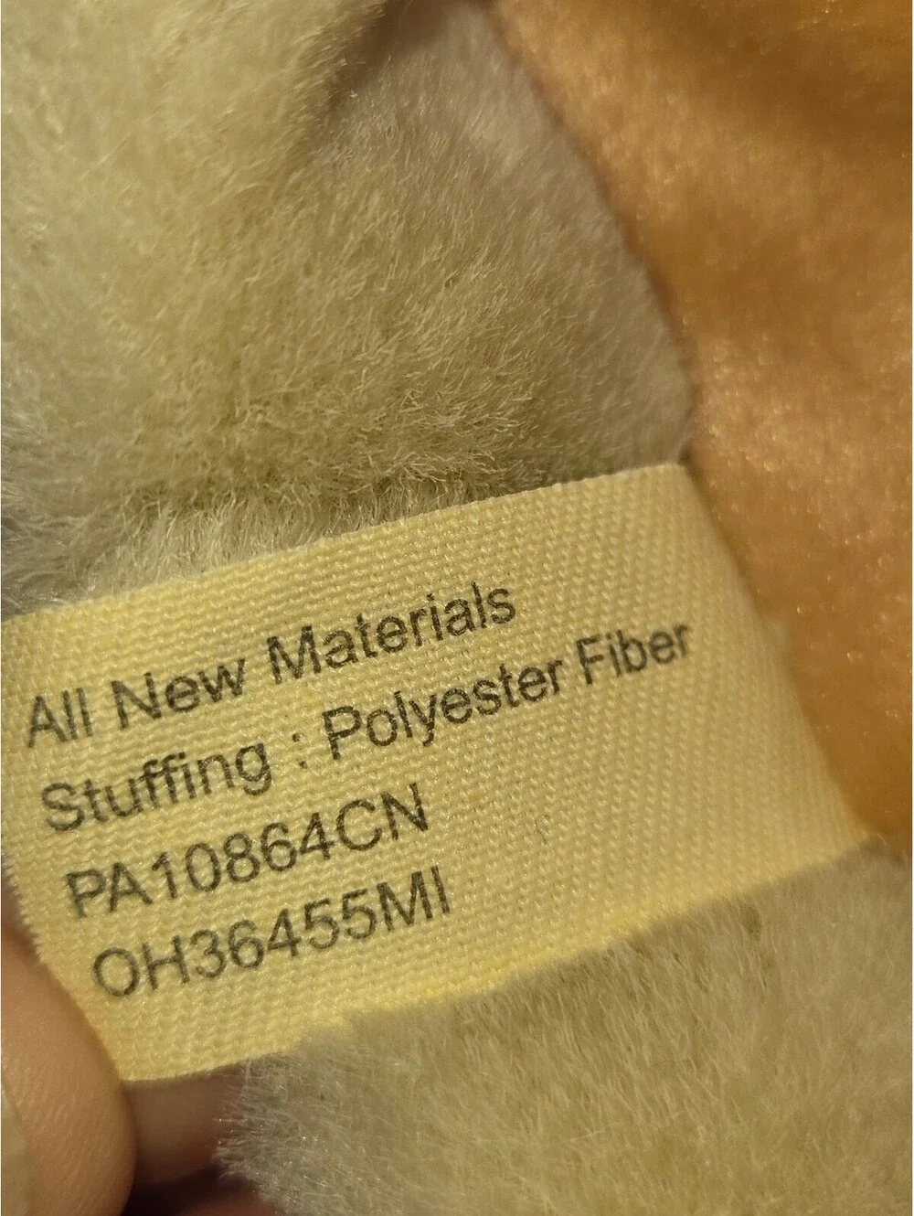 Vintage JAAG Plush Wolf Decorative Pillow 12 Inch Soft Polyester Fiber Tan Cream